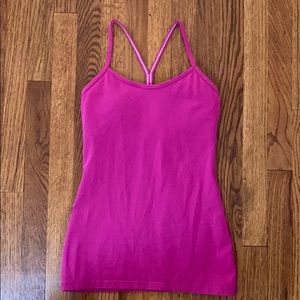 Lululemon power y tank in magenta. Size 4